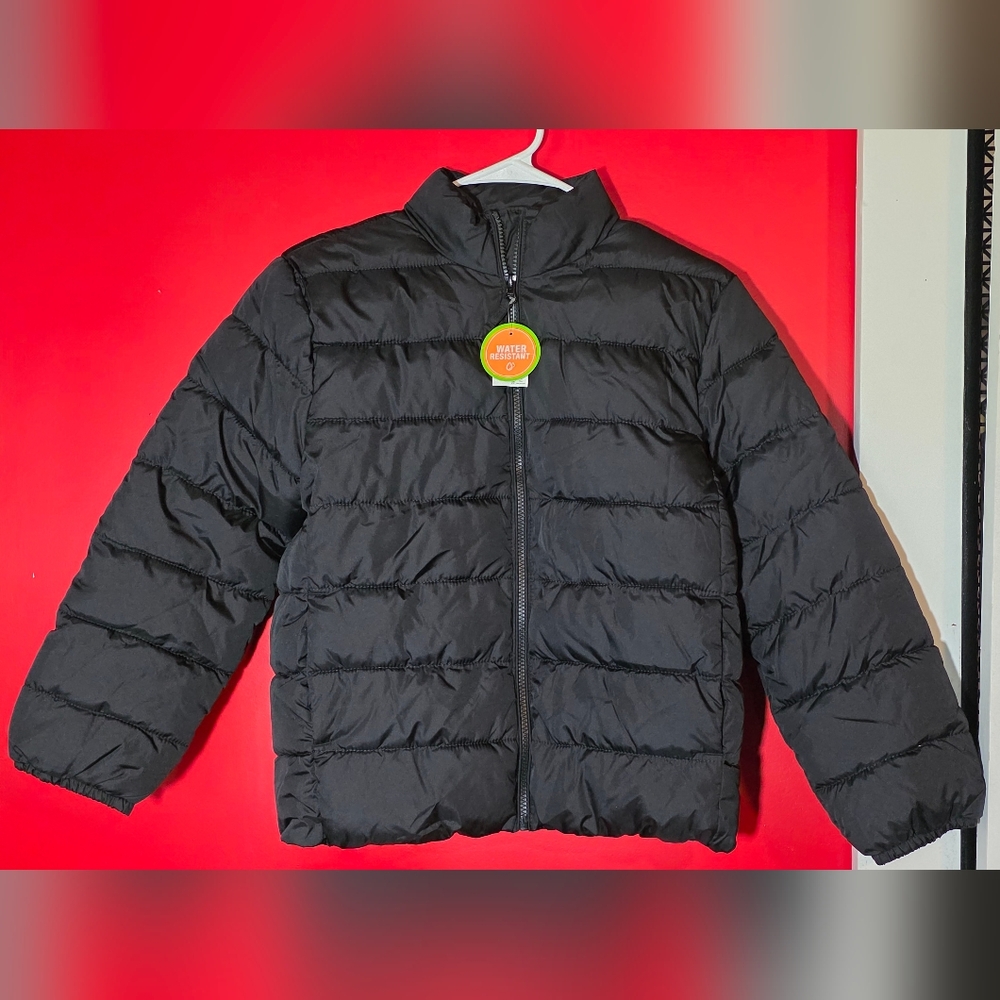 Kids Black Puffer Jacket